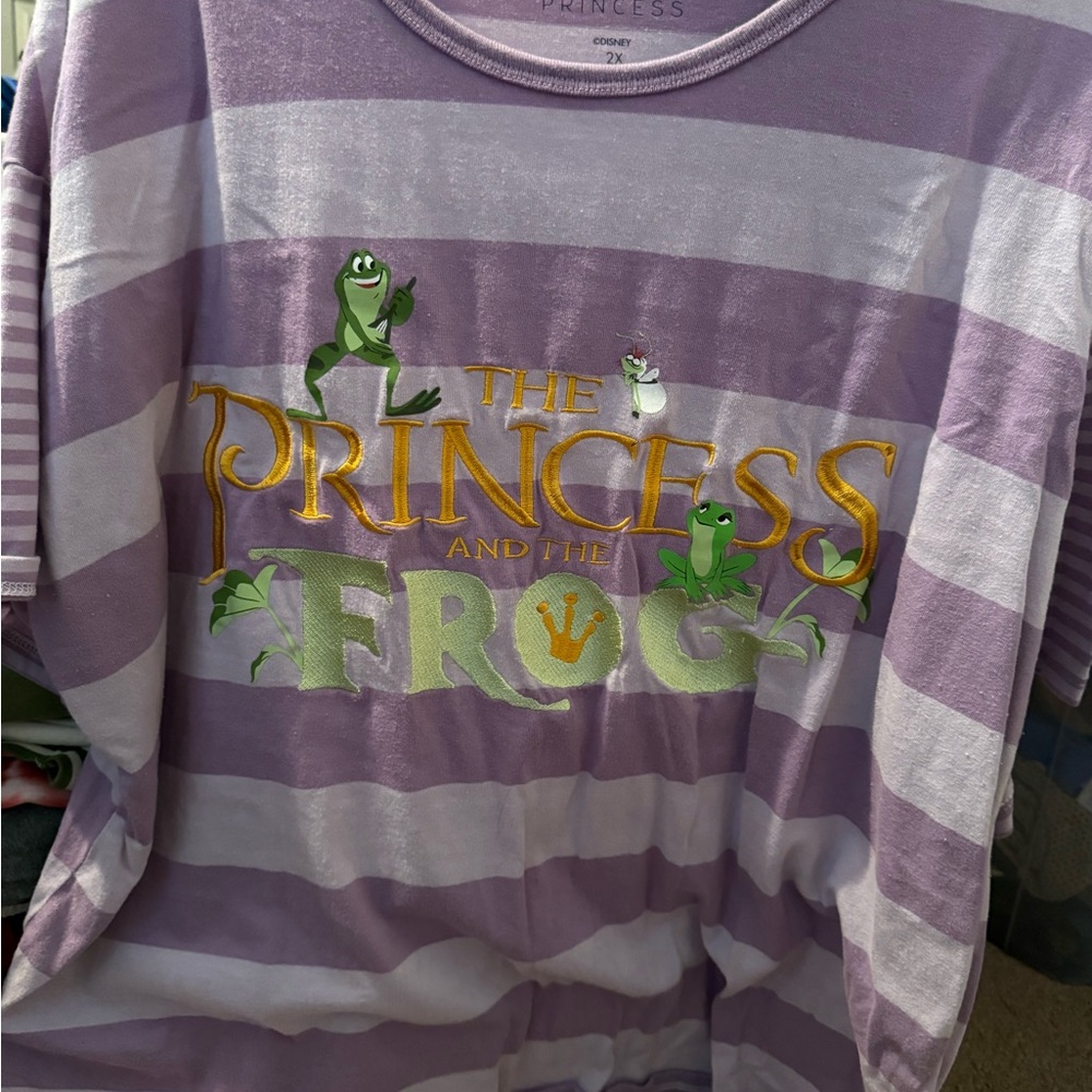 Disney Purple Striped Princess and the Frog Tee